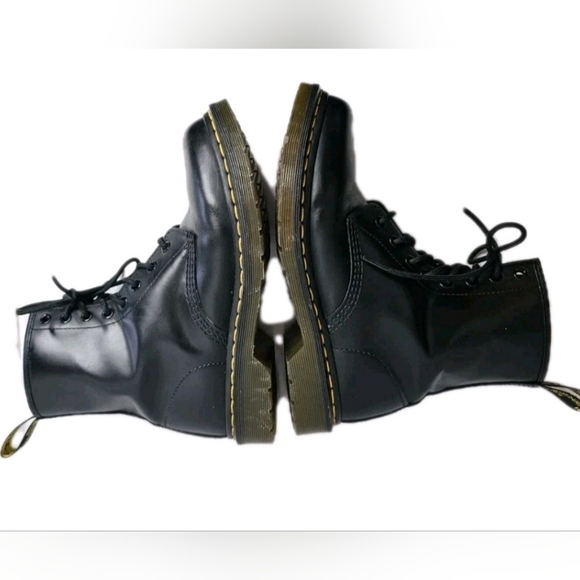 Doc Martens Dr Marten AirWair 1460W Black Smooth Women 8 Original - Picture 5 of 12